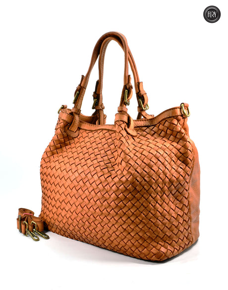 Caterina Lume Tasche aus gewebtem Leder
