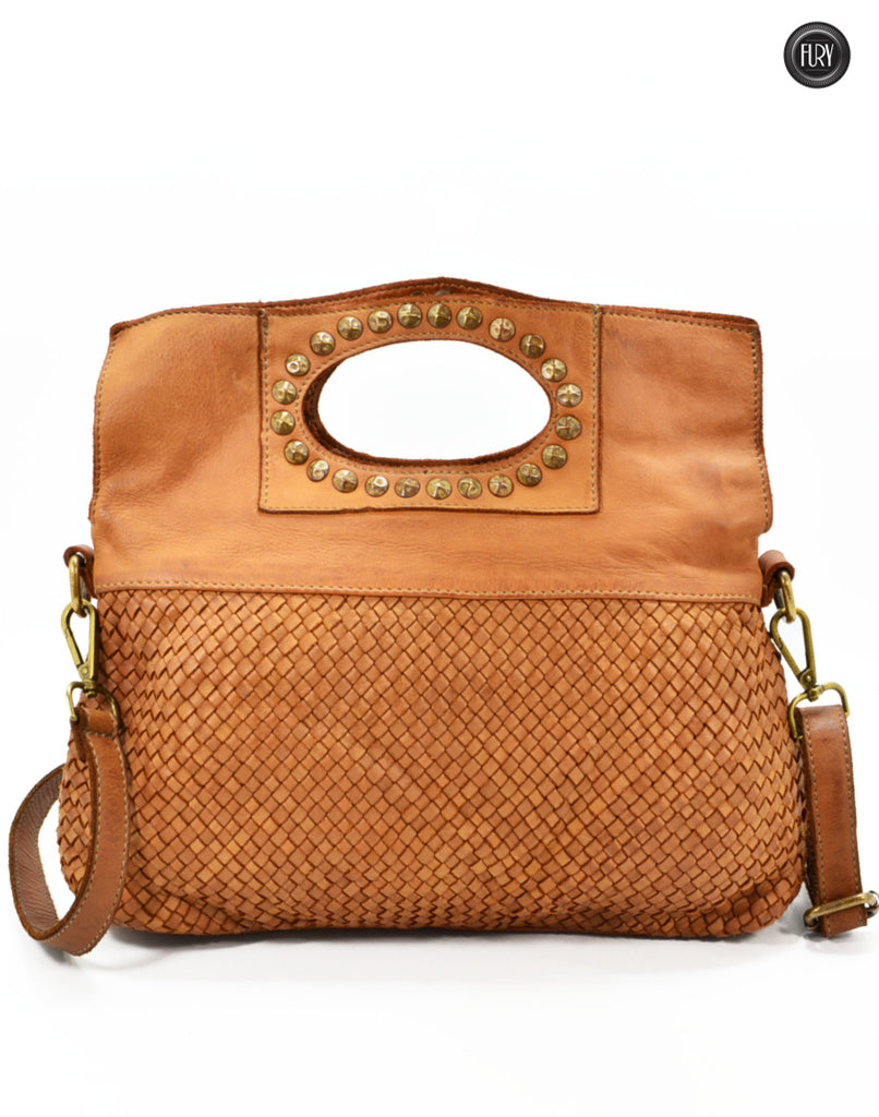 Noelia-Tasche aus gewebtem Leder