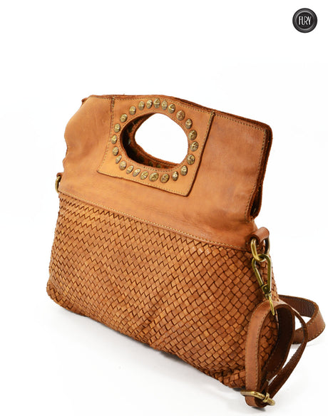 Noelia-Tasche aus gewebtem Leder