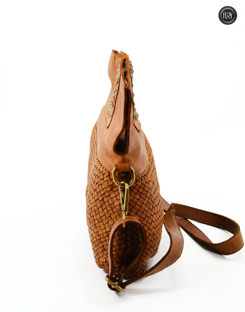 Noelia-Tasche aus gewebtem Leder