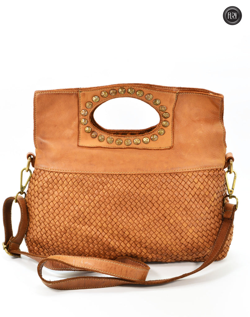 Noelia-Tasche aus gewebtem Leder
