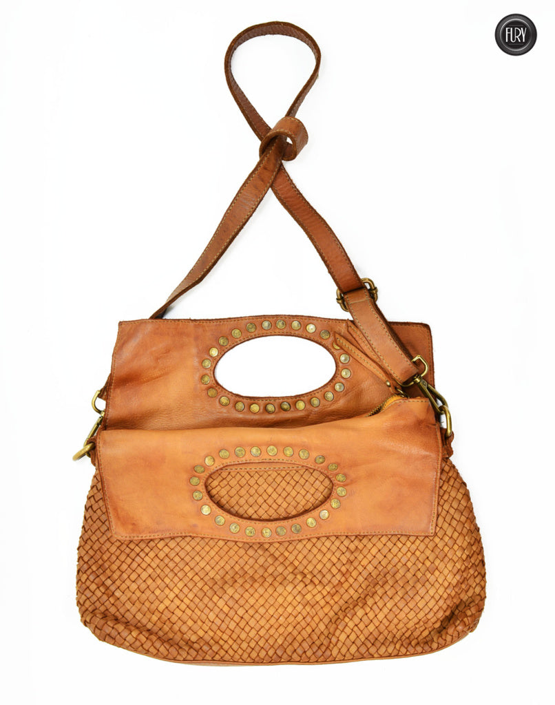 Noelia-Tasche aus gewebtem Leder