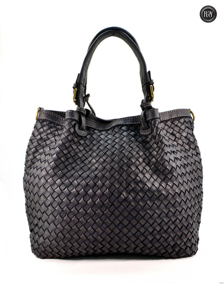Caterina Lume Tasche aus gewebtem Leder