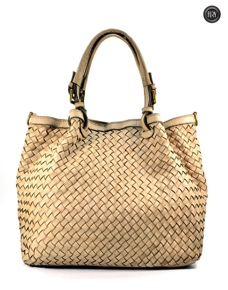 Caterina Lume Tasche aus gewebtem Leder