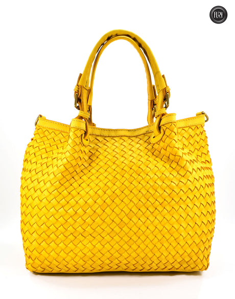 Caterina Lume Tasche aus gewebtem Leder
