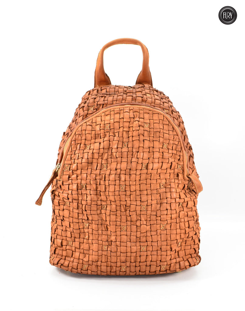 Ottaviano Rucksack aus gewebtem Leder