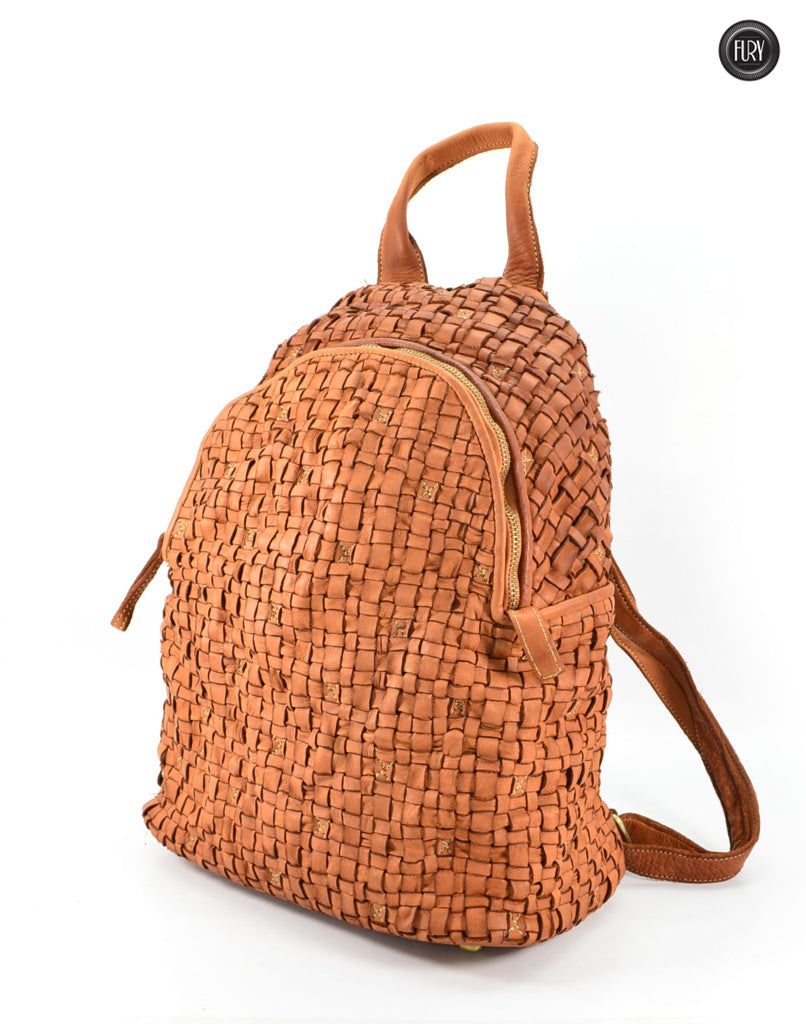 Ottaviano Rucksack aus gewebtem Leder