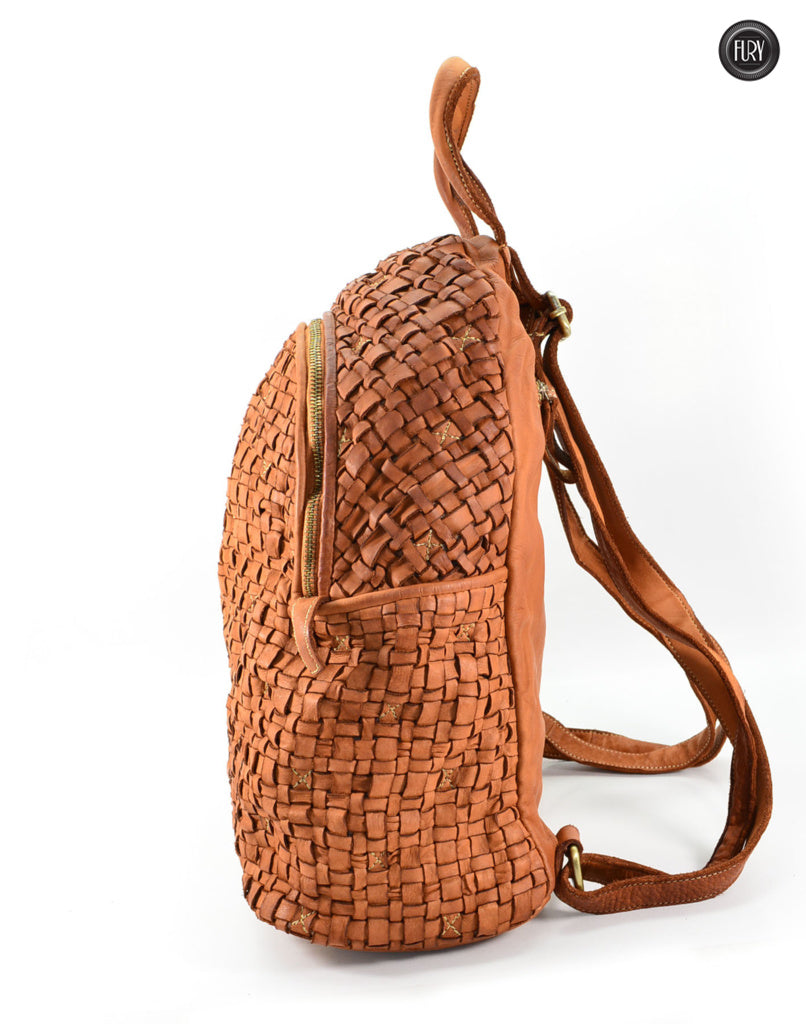 Ottaviano Rucksack aus gewebtem Leder