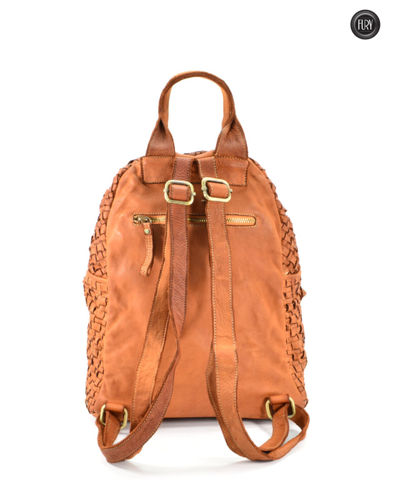 Ottaviano Rucksack aus gewebtem Leder