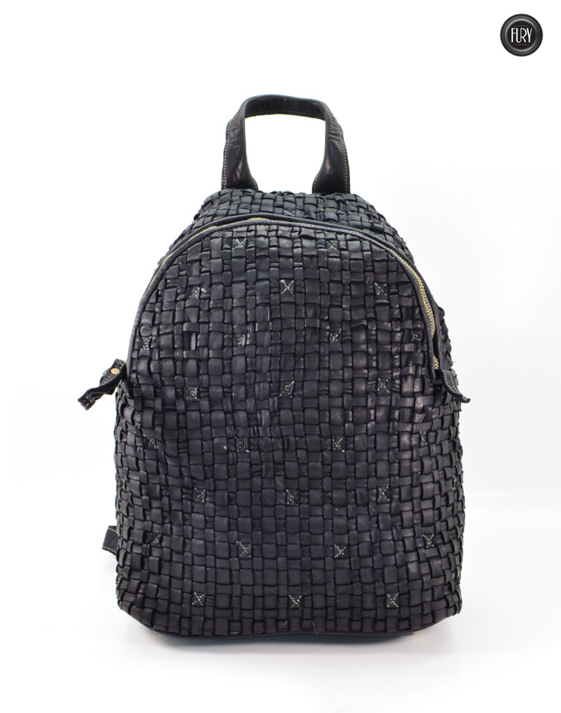 Ottaviano Rucksack aus gewebtem Leder