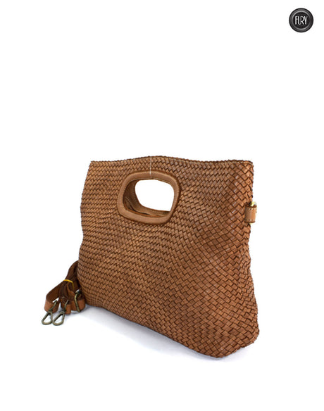 Artemisia gewebte Ledertasche