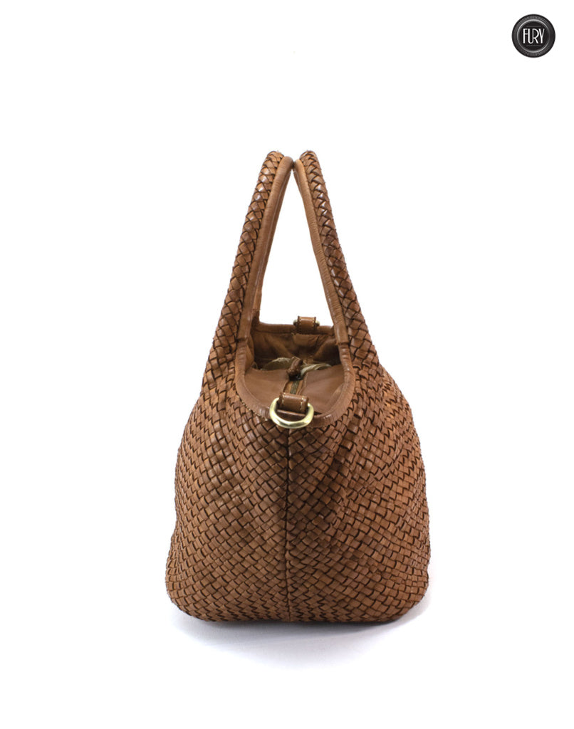 Alba Maxi-Tasche aus gewebtem Leder