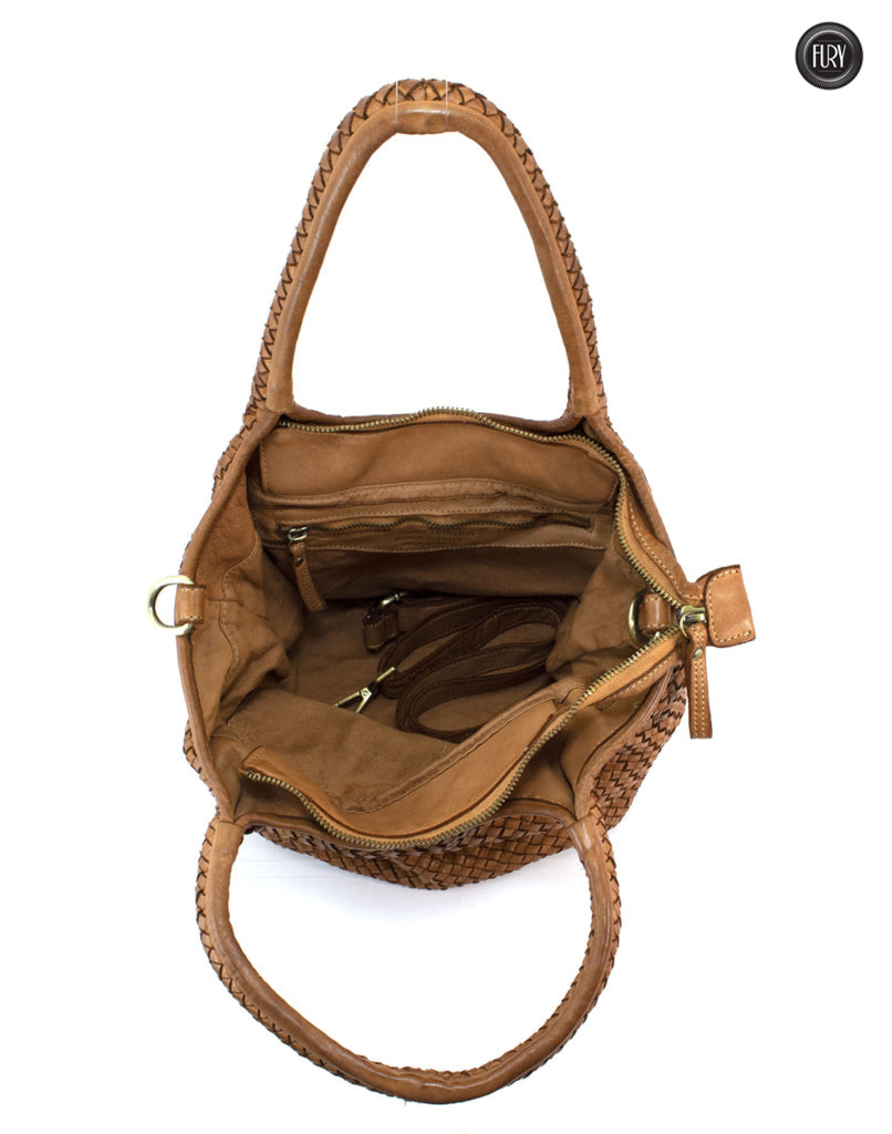 Alba Maxi-Tasche aus gewebtem Leder