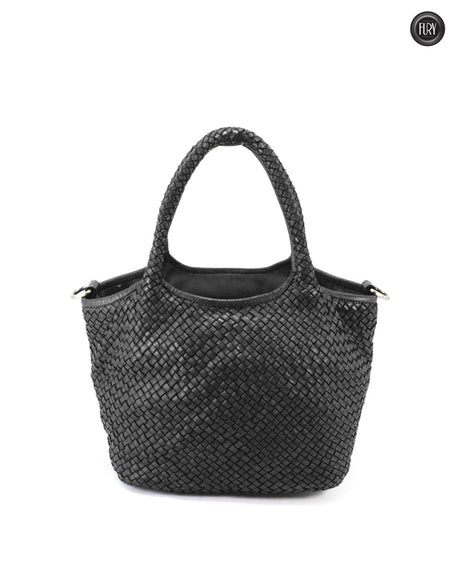 Alba Maxi-Tasche aus gewebtem Leder