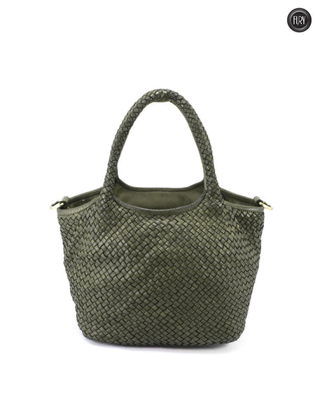 Alba Maxi-Tasche aus gewebtem Leder