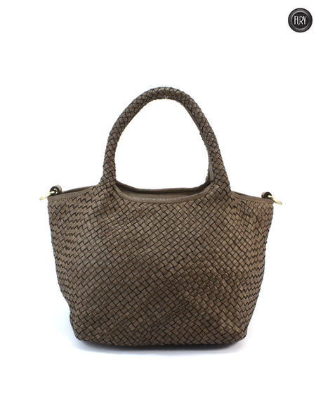 Alba Maxi-Tasche aus gewebtem Leder