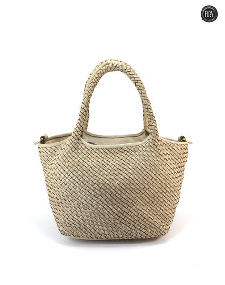 Alba Maxi-Tasche aus gewebtem Leder