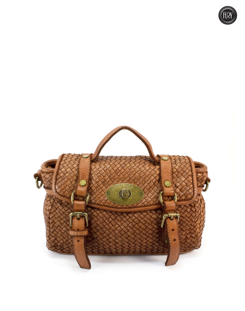 Celia gewebte Lederhandtasche