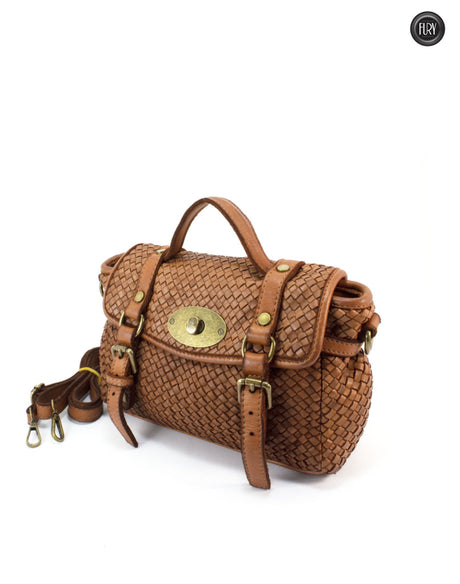 Celia gewebte Lederhandtasche