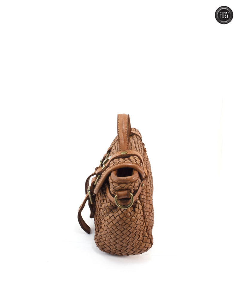 Celia gewebte Lederhandtasche