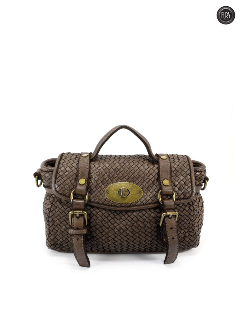 Celia gewebte Lederhandtasche
