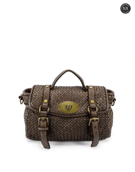 Celia gewebte Lederhandtasche