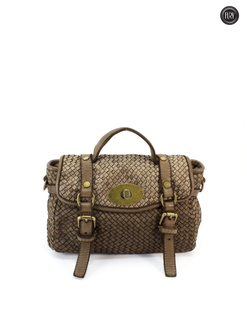 Celia gewebte Lederhandtasche