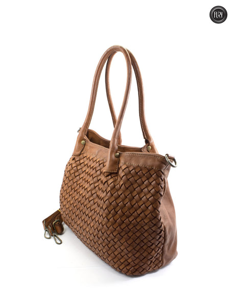 Caterina Riva gewebte Ledertasche