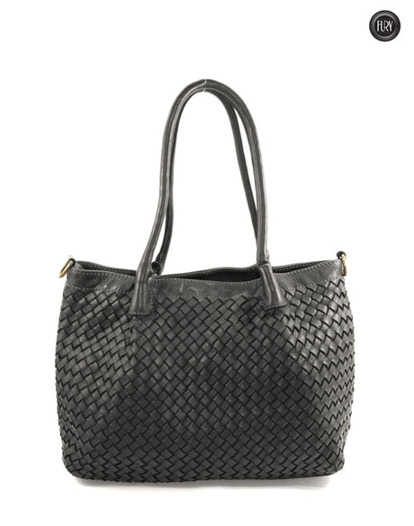 Caterina Riva gewebte Ledertasche