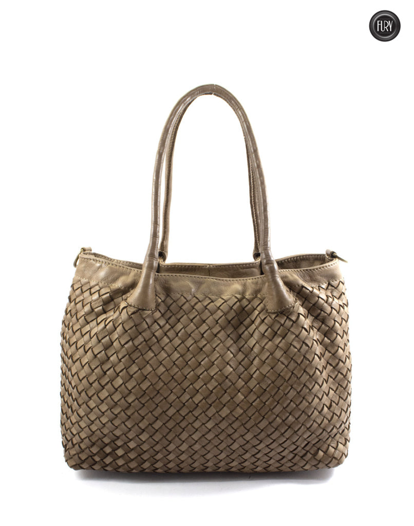 Caterina Riva gewebte Ledertasche