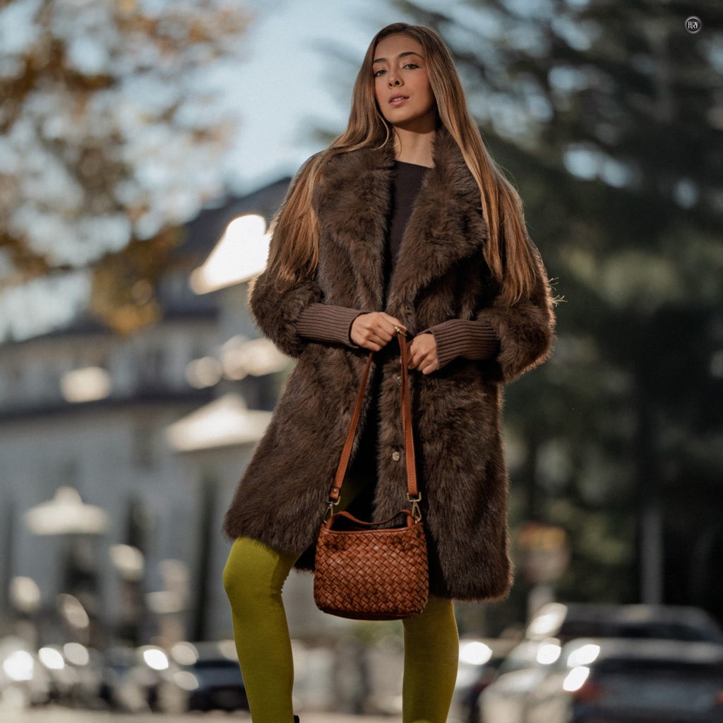 Borsetta Sibilla in pelle intrecciata