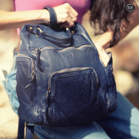 Volterra Rucksack aus gewebtem Leder