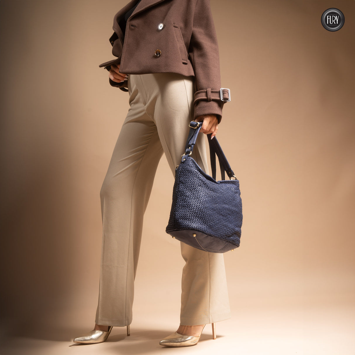 Linda-Tasche aus gewebtem Leder