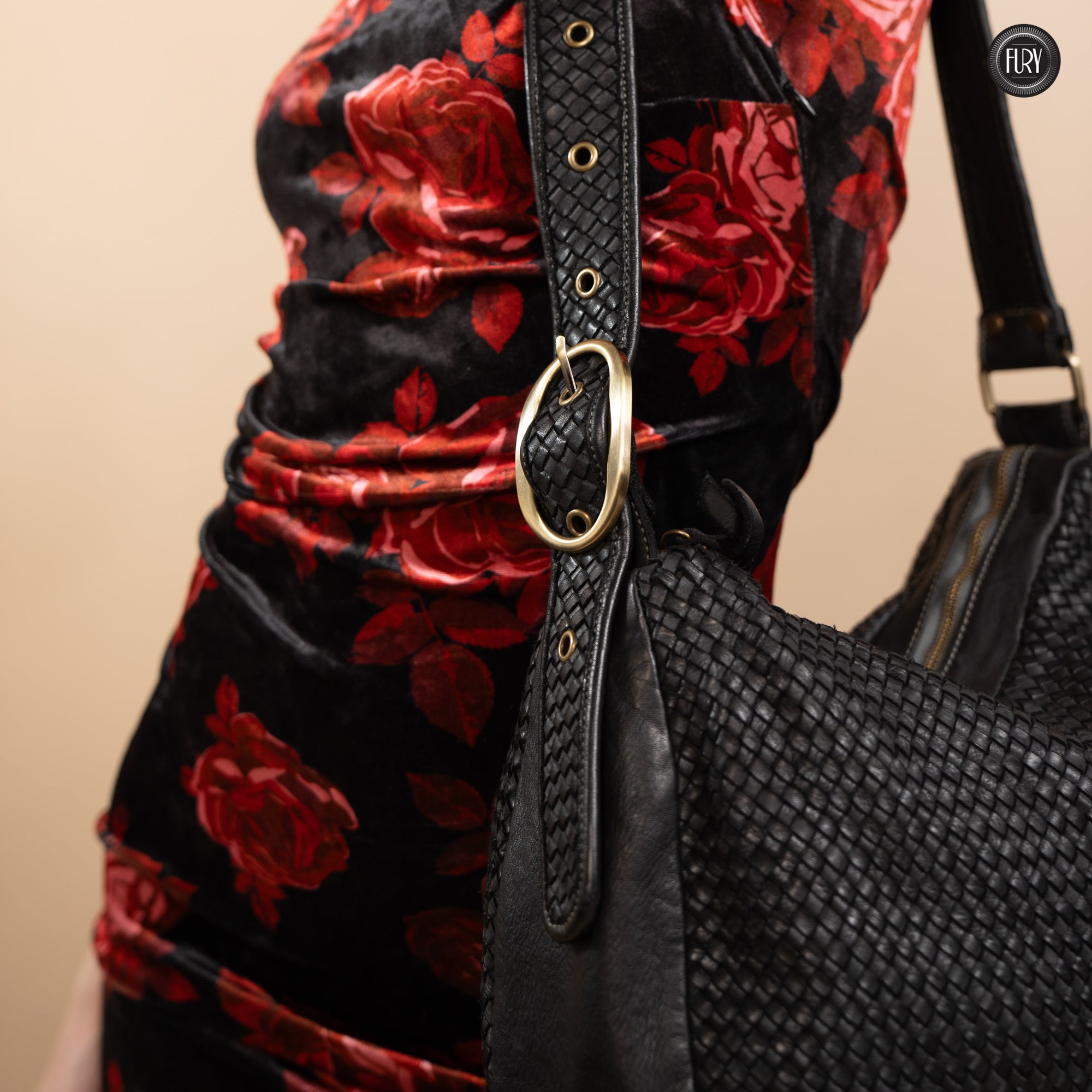 Iris Maxi-Tasche aus gewebtem Leder