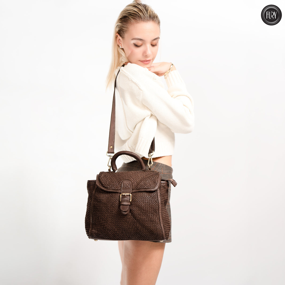 Borsa Camilla aus geflochtenem Leder