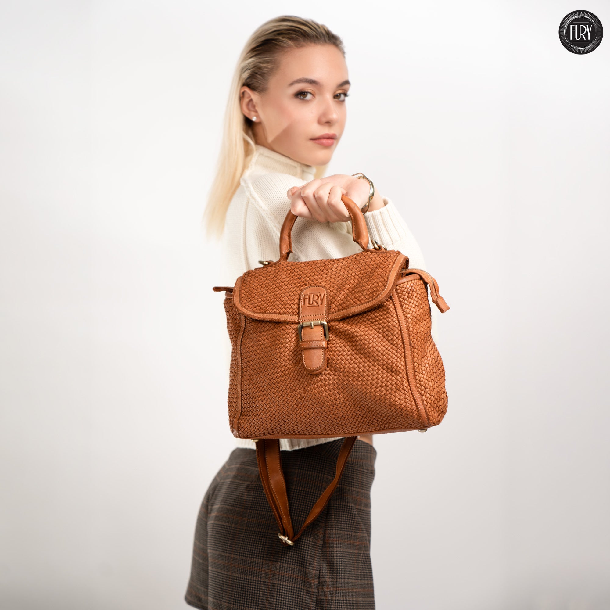 Borsa Camilla aus geflochtenem Leder