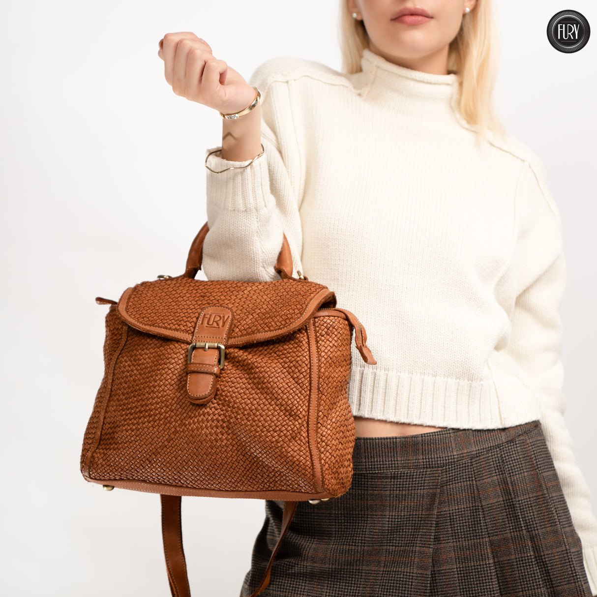 Borsa Camilla aus geflochtenem Leder