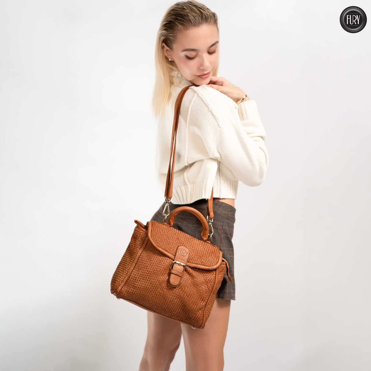 Borsa Camilla aus geflochtenem Leder