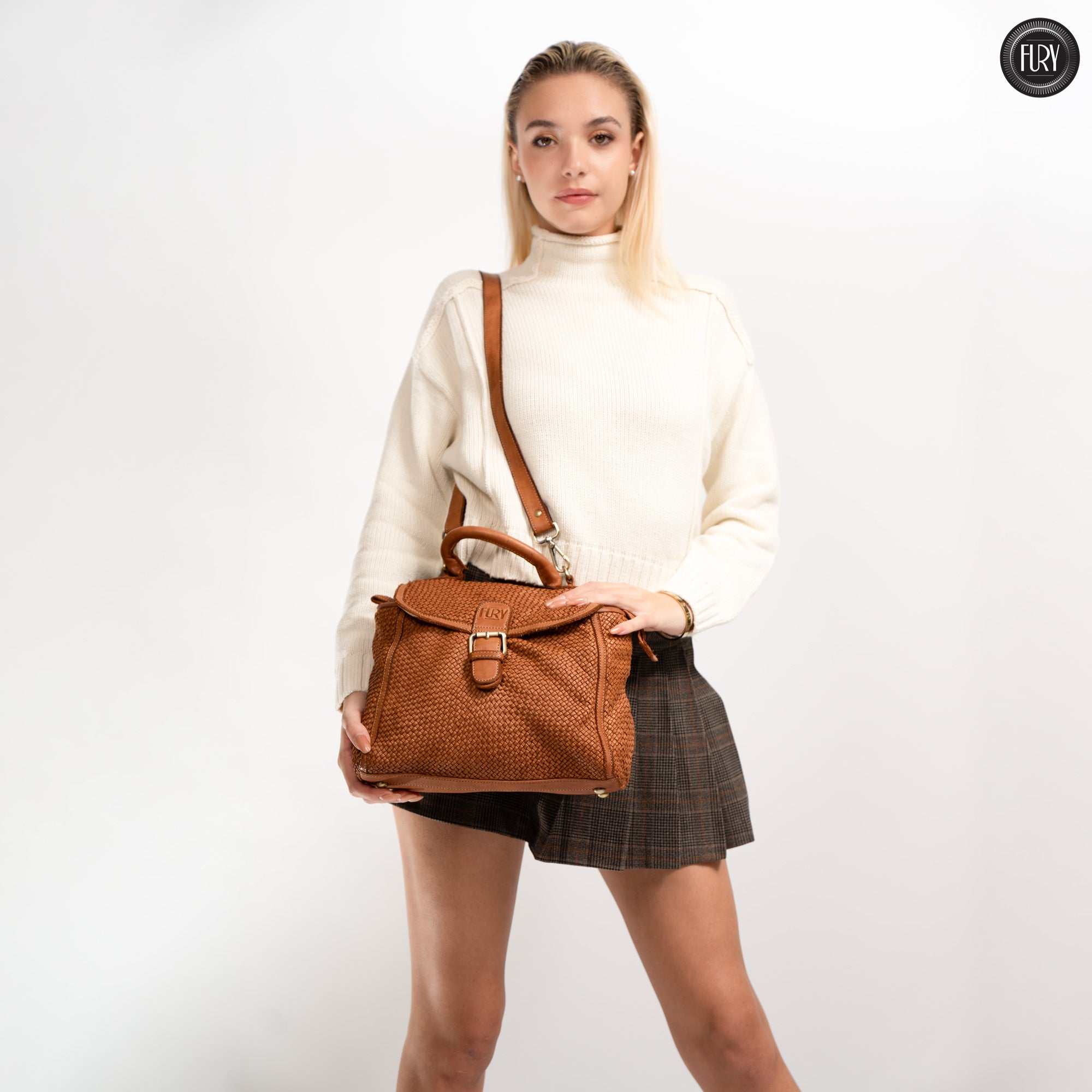 Borsa Camilla aus geflochtenem Leder