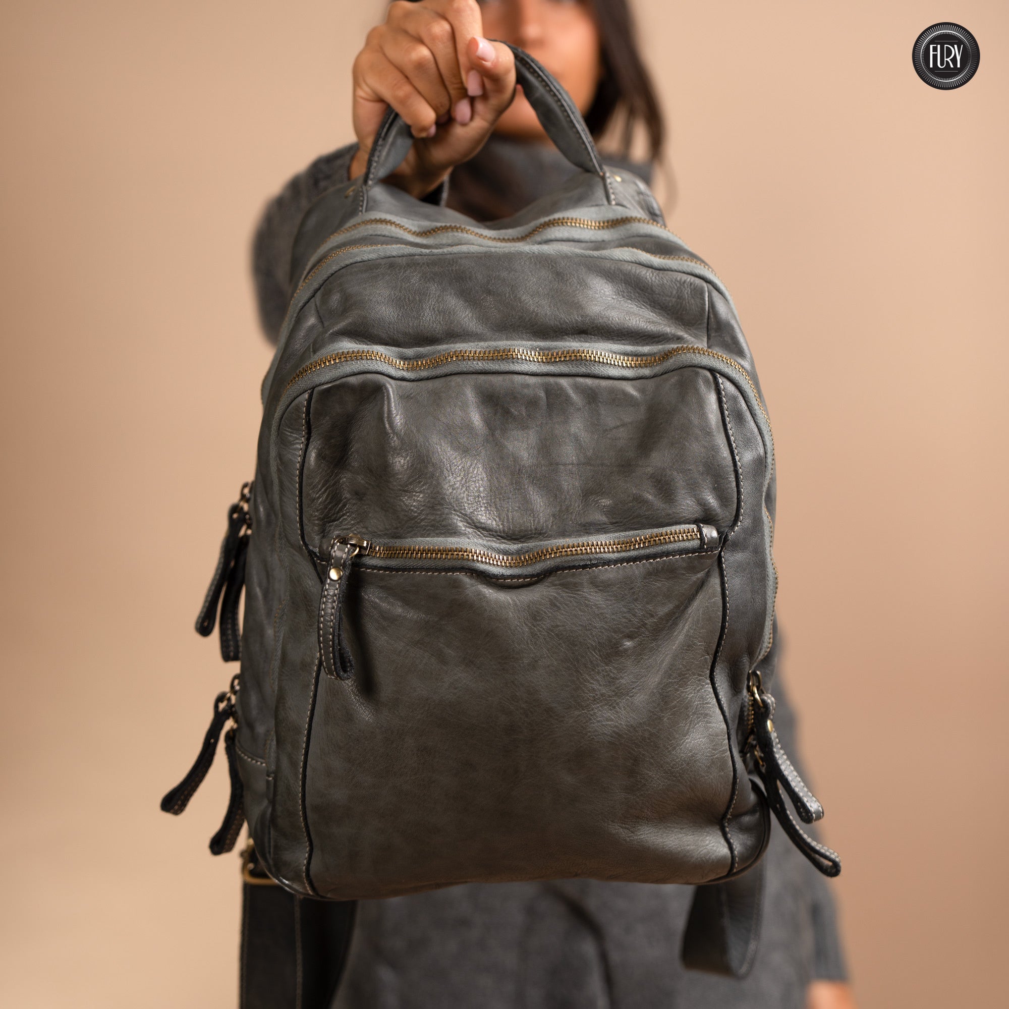 Zaino Darwin in pelle