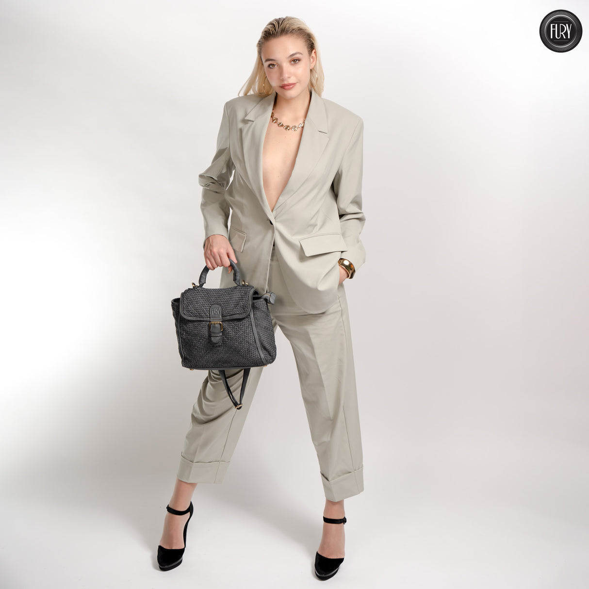 Borsa Camilla aus geflochtenem Leder