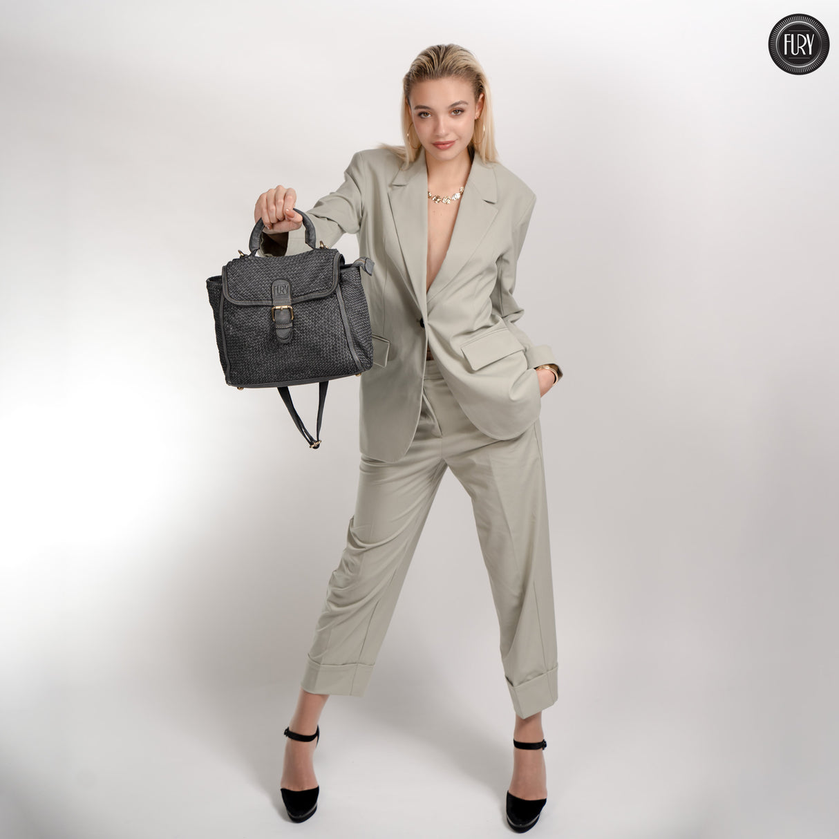 Borsa Camilla aus geflochtenem Leder