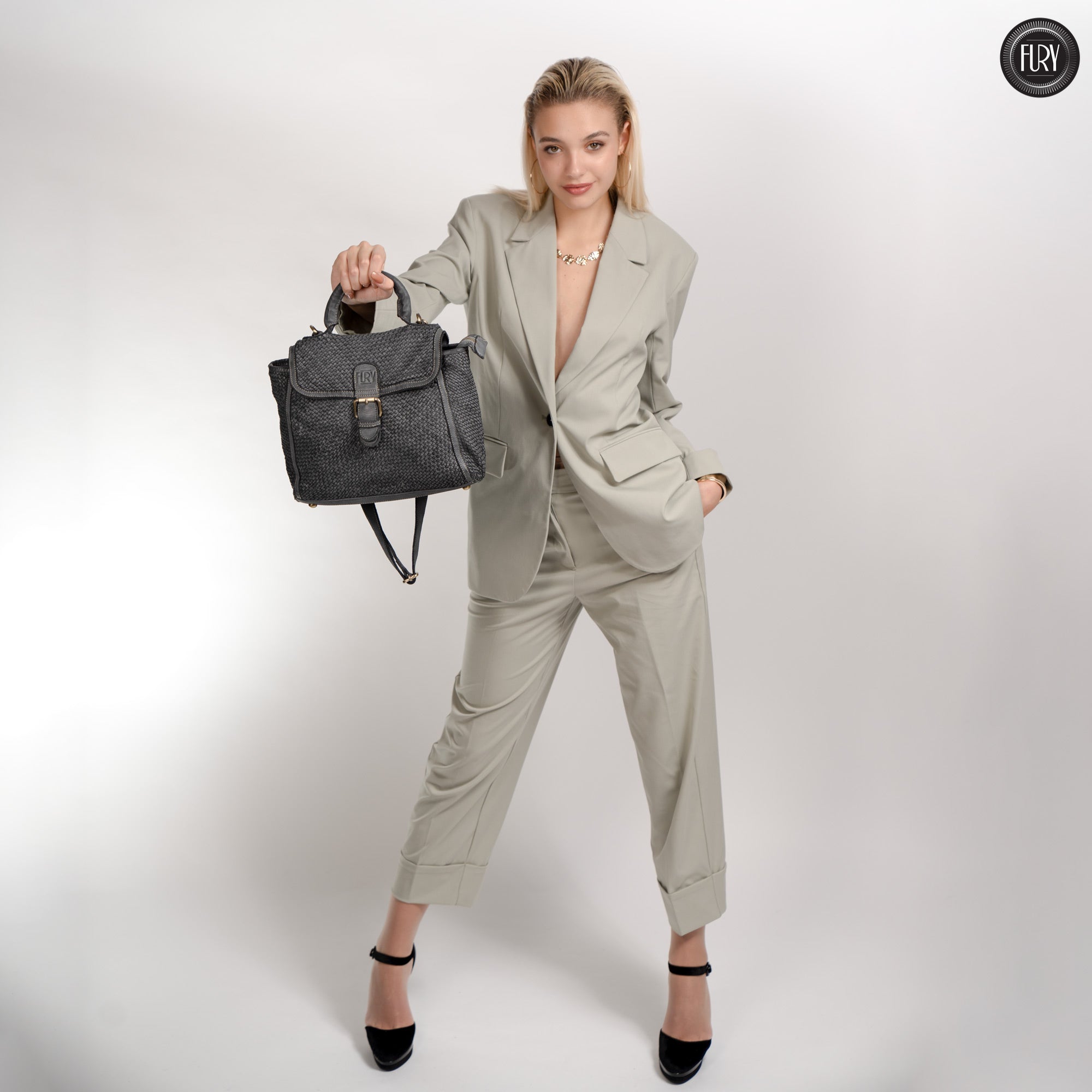 Borsa Camilla aus geflochtenem Leder