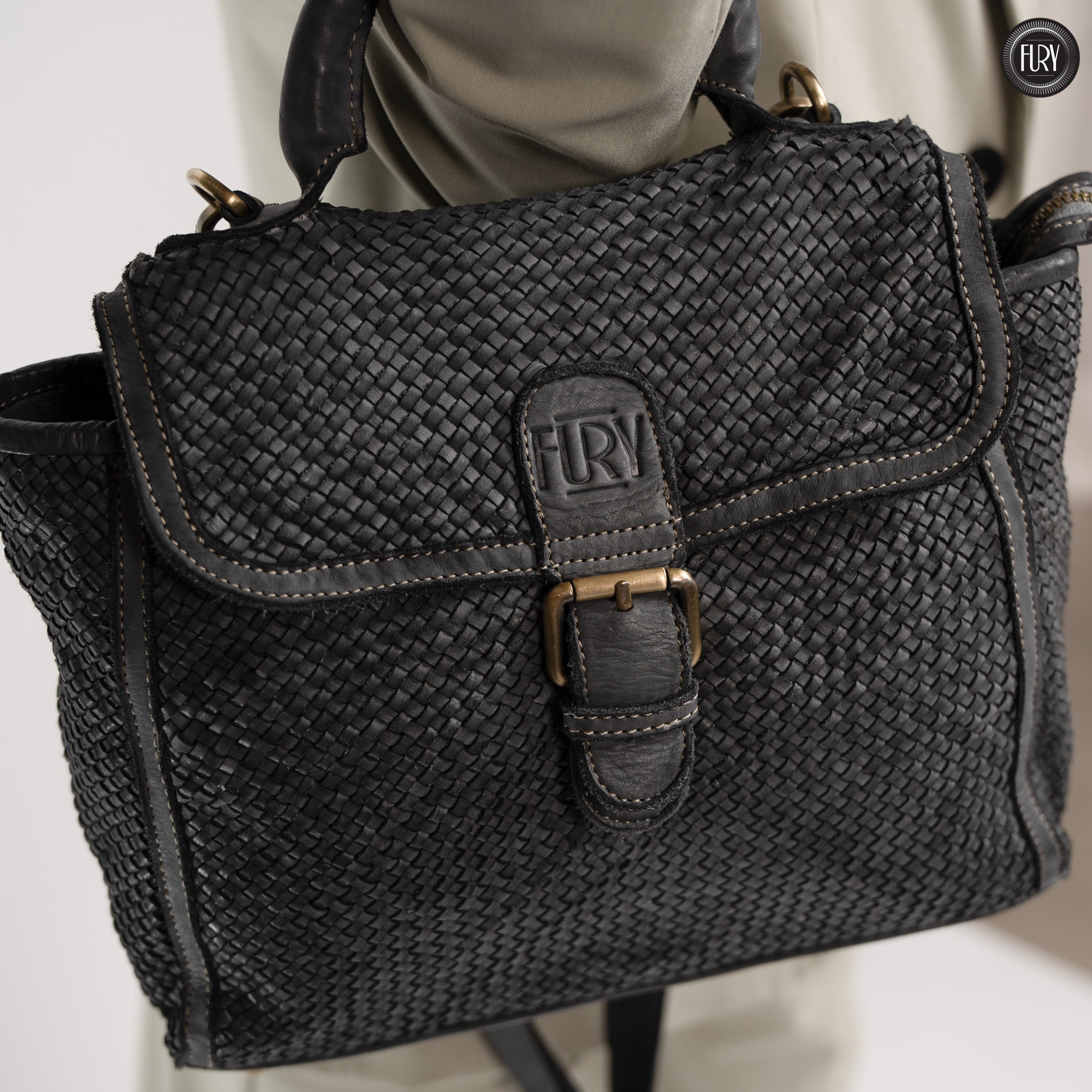 Borsa Camilla aus geflochtenem Leder