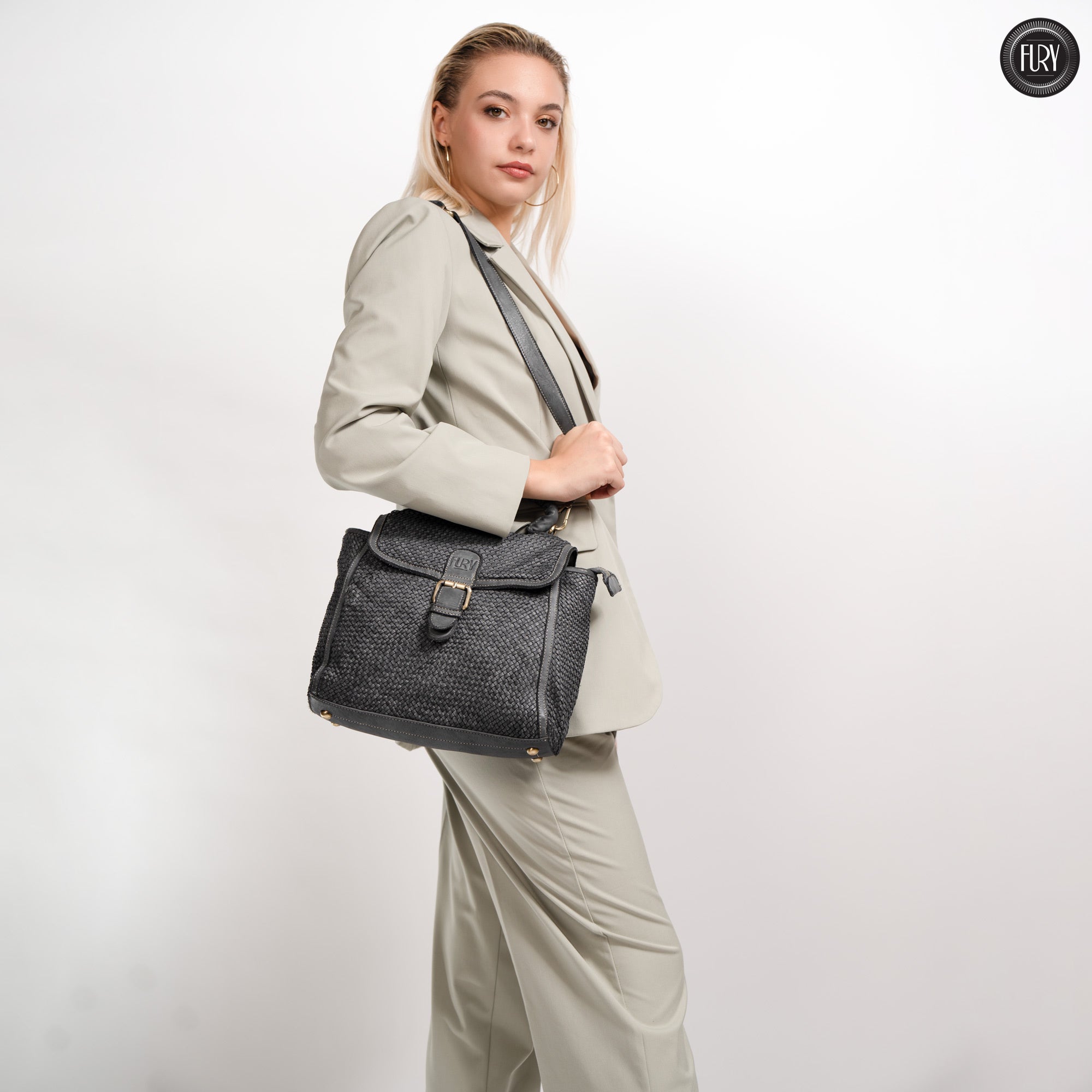 Borsa Camilla aus geflochtenem Leder