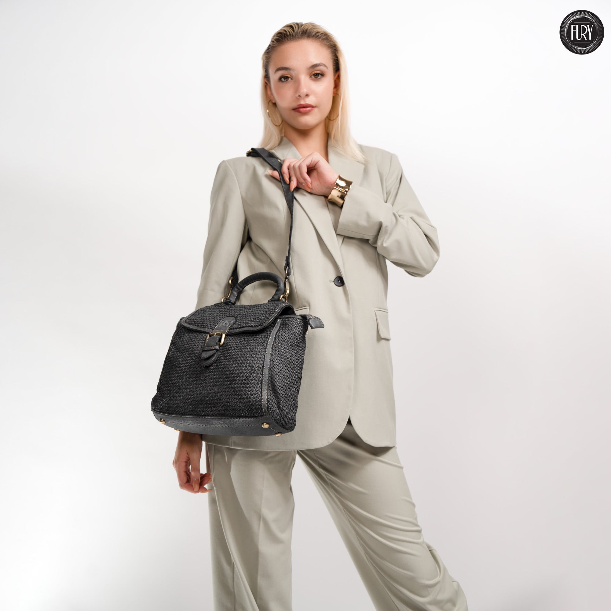 Borsa Camilla aus geflochtenem Leder