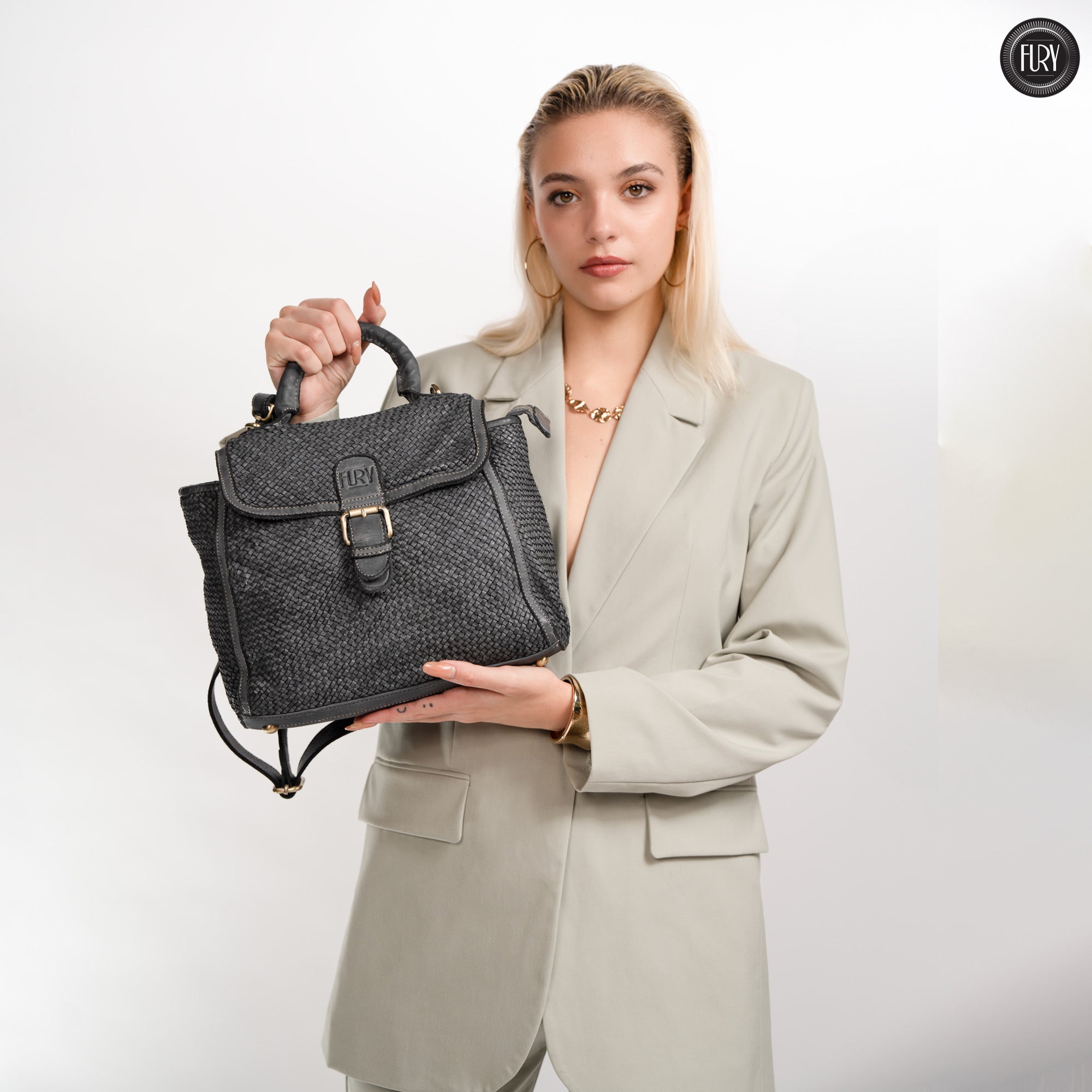 Borsa Camilla aus geflochtenem Leder