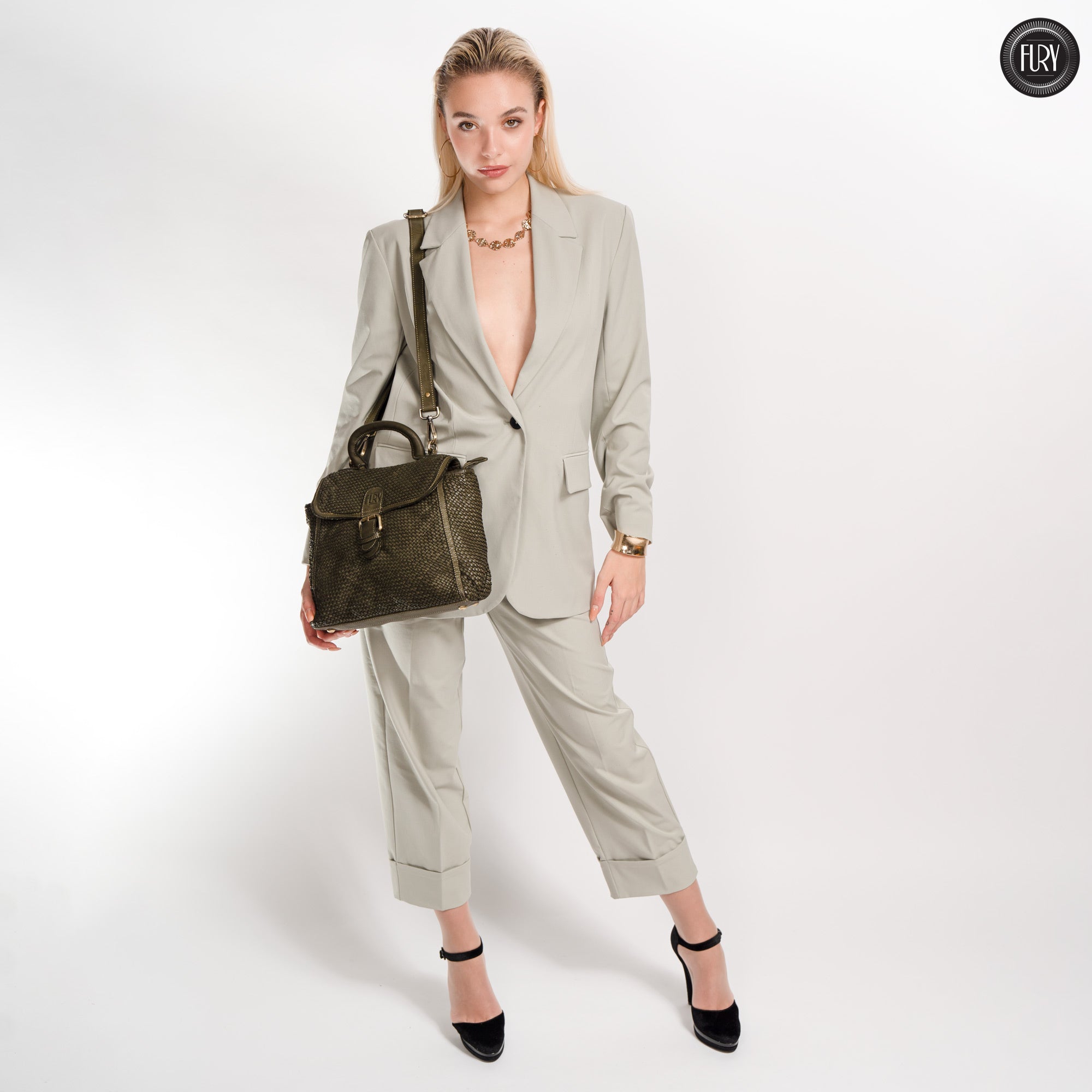 Borsa Camilla aus geflochtenem Leder