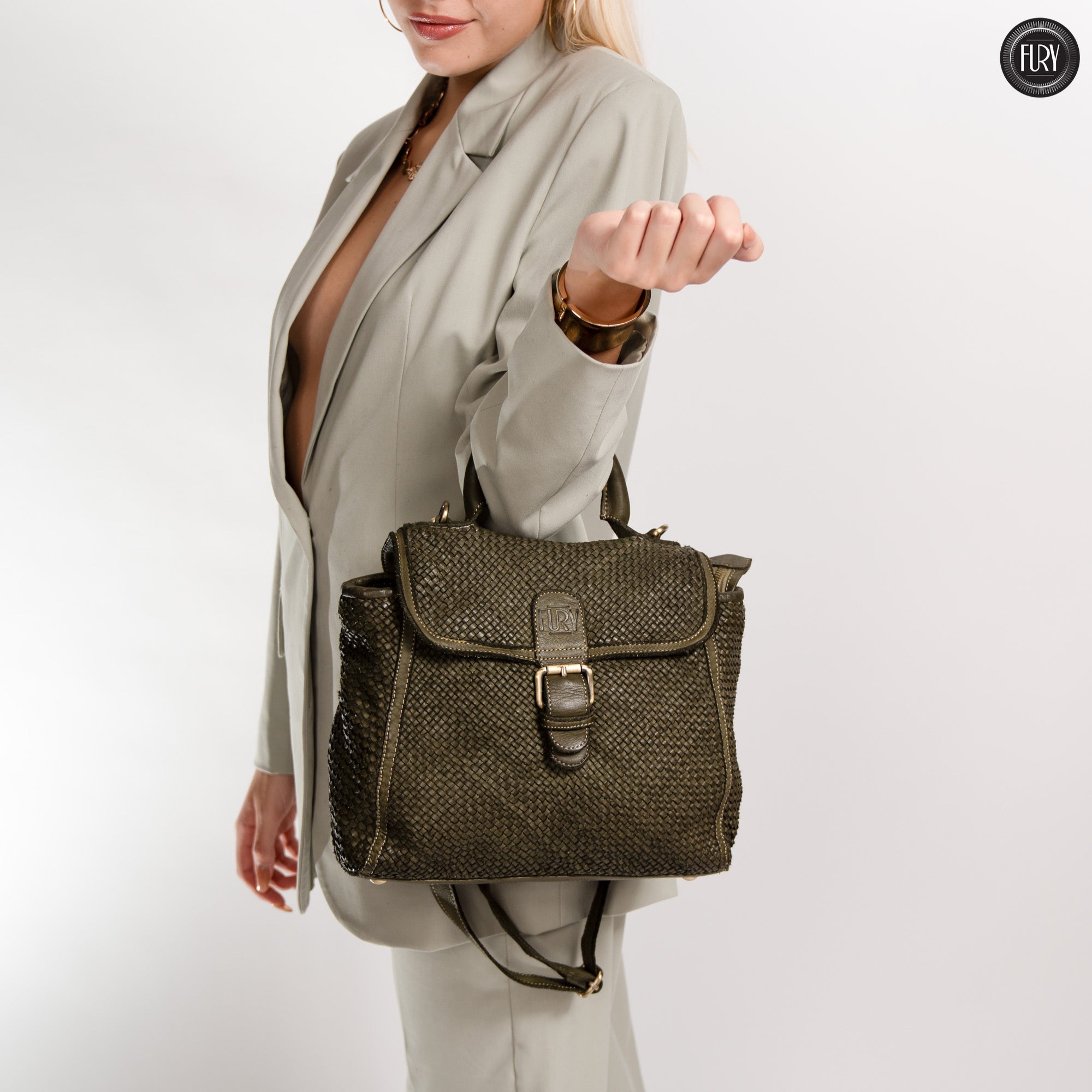 Borsa Camilla aus geflochtenem Leder