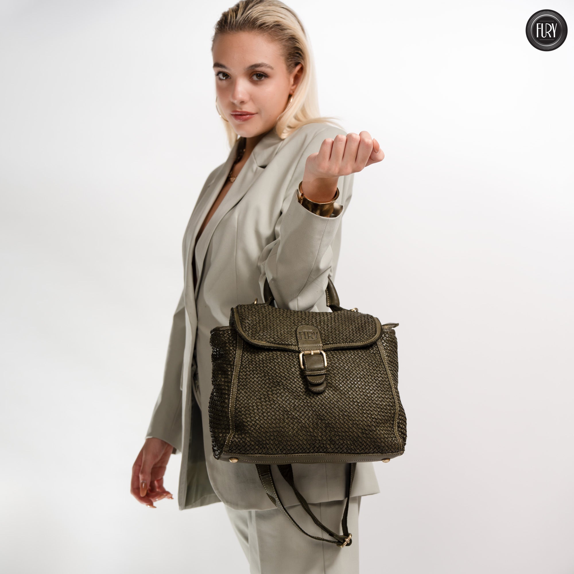 Borsa Camilla aus geflochtenem Leder